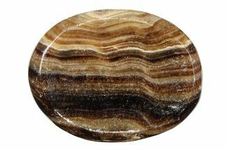 Polished Chocolate Calcite Worry Stones #383369