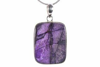 Polished Sugilite Pendant (Necklace) - Sterling Silver #382732