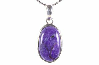 Polished Sugilite Pendant (Necklace) - Sterling Silver #382735