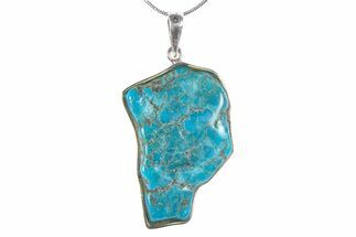 Kingman Turquoise Pendant (Necklace) - Sterling Silver #382743