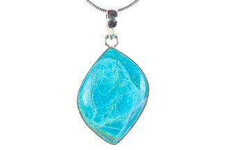 Peruvian Blue Opal Pendant (Necklace) - Sterling Silver #382769
