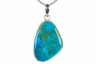 Peruvian Blue Opal Pendant (Necklace) - Sterling Silver #382777