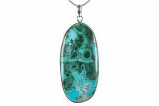 Vibrant Malachite & Chrysocolla Pendant - Sterling Silver #382865