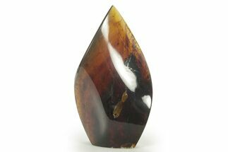 Polished Indonesian Blue Amber Flame #383351