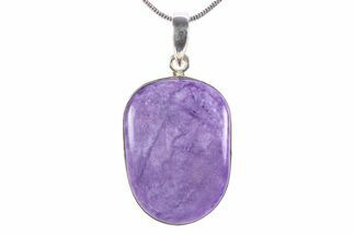Siberian Charoite Pendant (Necklace) - Sterling Silver #382972