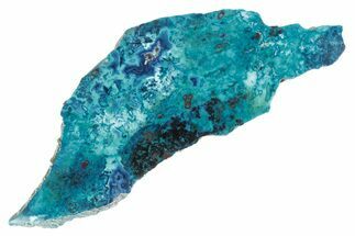 Vibrant Chrysocolla and Shattuckite Slice - Mexico #383735